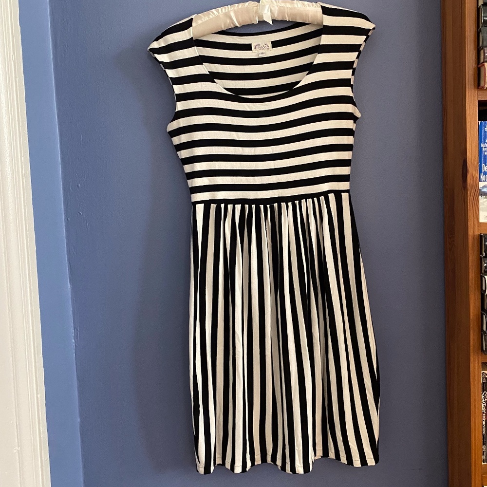 Black and White Striped Dress Size Small